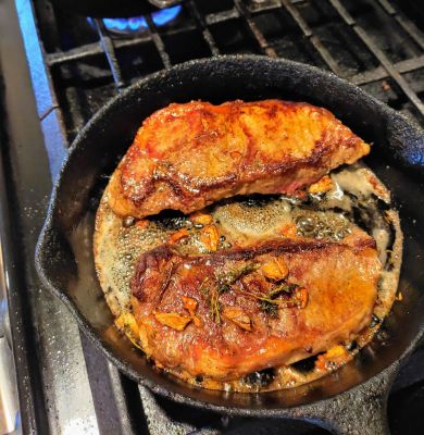 Garlic, Butter & Thyme Pan-Seared Steak